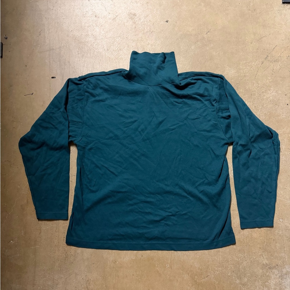 Christopher & Banks Teal Long Sleeve Turtleneck Top